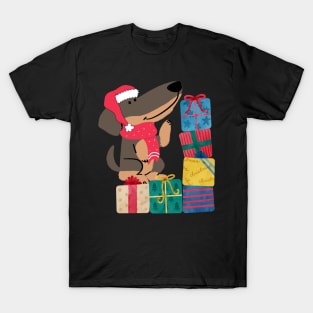 Wiener Dog Christmas T-Shirt